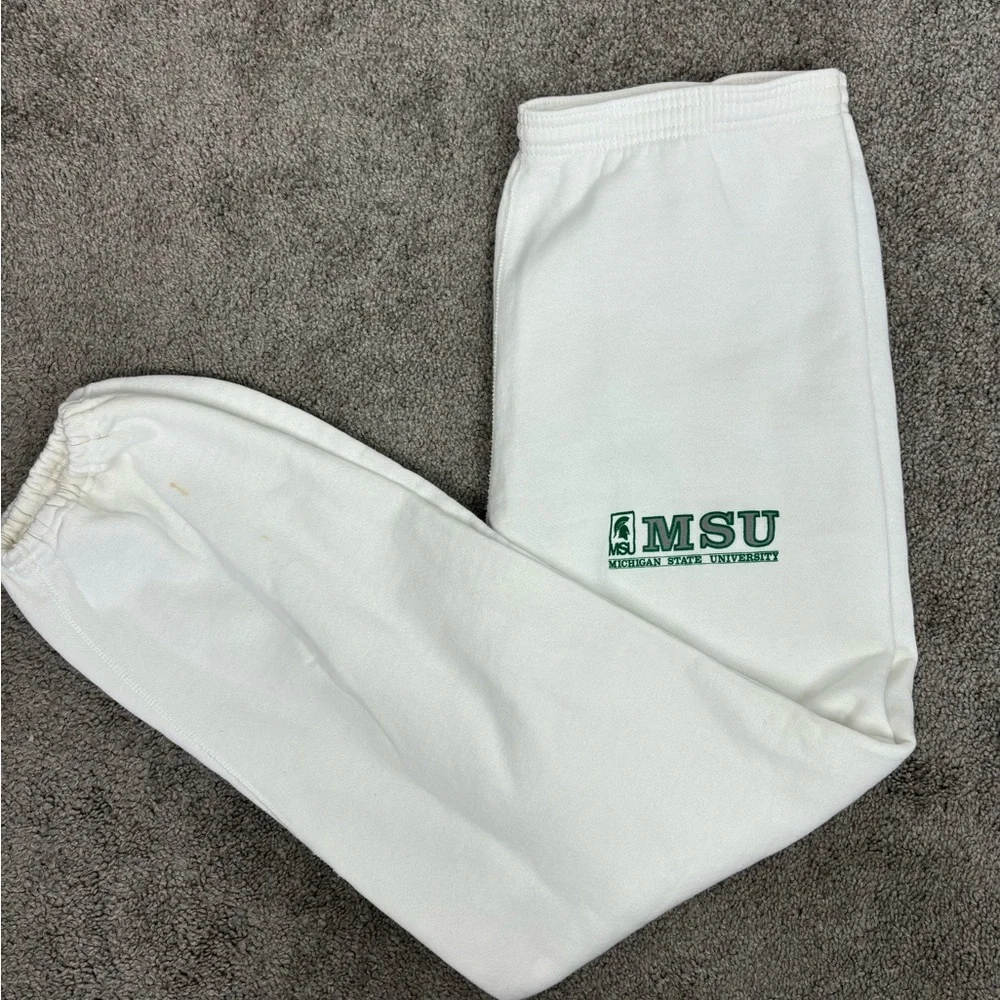 Vintage white 90s‎ michigan state sweatpants